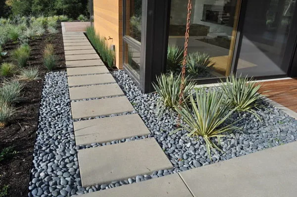 Yellow large-format brick pavers